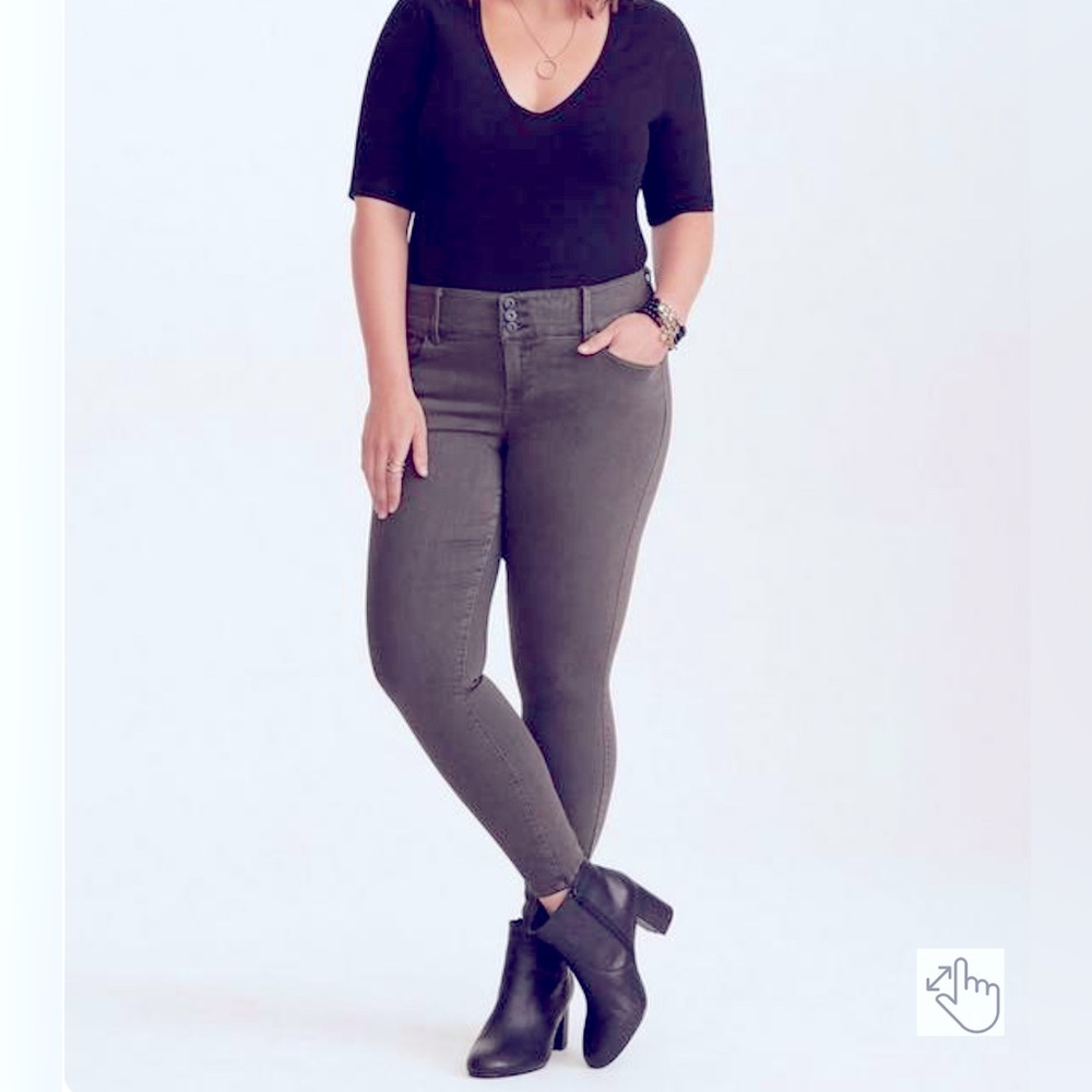 Torrid Jeggings Black Olive wash
